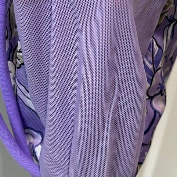 Vera Bradley Lighten Up Deluxe Wild Roses Lavender Floral Drawstring B/P  NWT - Picture 3 of 8